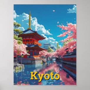 Póster Viajes de cosecha de Kioto Japón