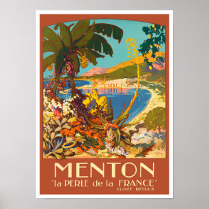 Póster Viajes de cosecha de Menton France
