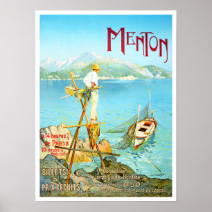 Póster Viajes de cosecha de Menton France