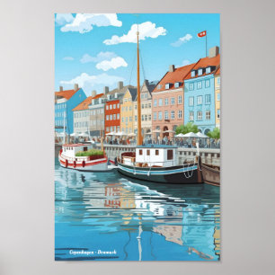 Póster Viajes de cosecha en Copenhague Dinamarca