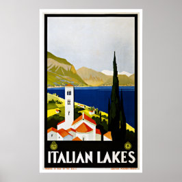 Póster Viajes de cosecha Italia Lagos