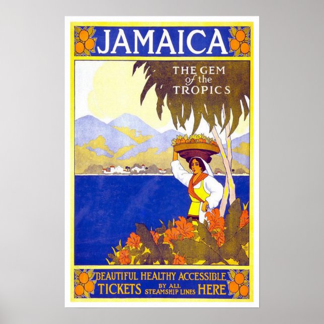 Póster Viajes de cosecha, Jamaica (Frente)
