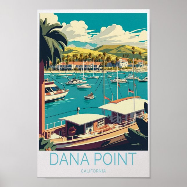 Póster Viajes de Dana Point California (Frente)