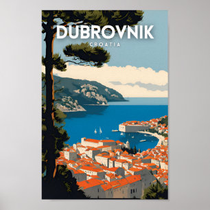 Póster Viajes de Dubrovnik Croacia