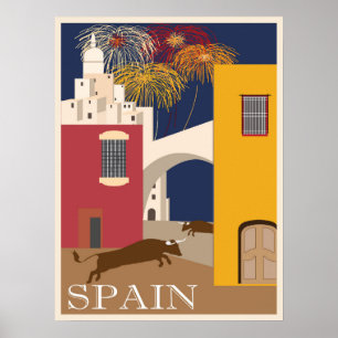 Póster Viajes de época a España