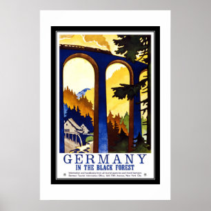 Póster Viajes de época Alemania La Selva Negra