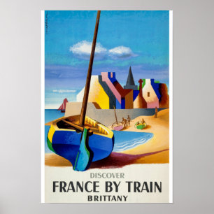 Póster Viajes de época - Bretaña - Poster de Francia en B