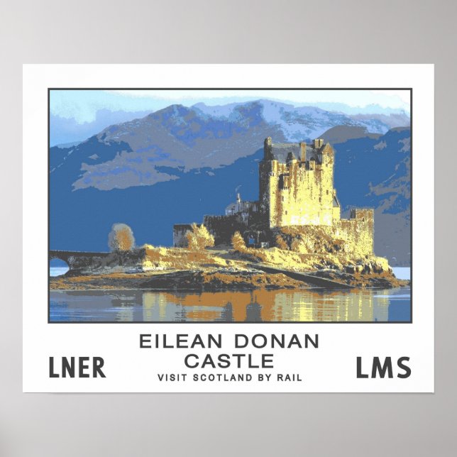 Póster Viajes de época, Castillo Eilean Donan (Frente)
