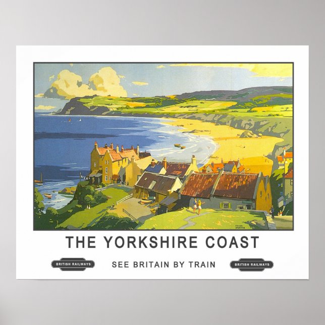 Póster Viajes de época, costa de Yorkshire (Frente)