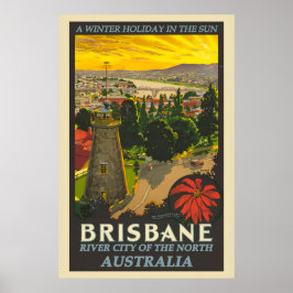 Póster Viajes de época de Brisbane Australia
