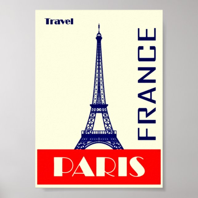 Póster Viajes de época Francia (Frente)