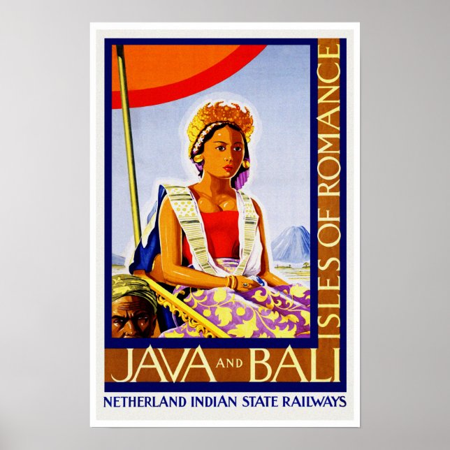 Póster Viajes de época Java y Bali (Frente)