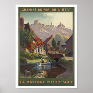 Póster Viajes de época La Mayenne Pittoresque Francia