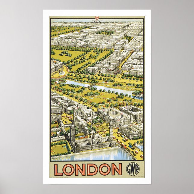 Póster Viajes de época Londres (Frente)