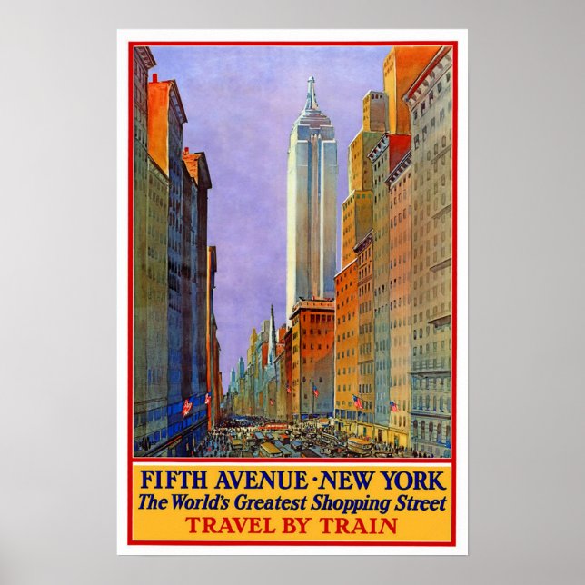 Póster Viajes de época, Nueva York (Frente)