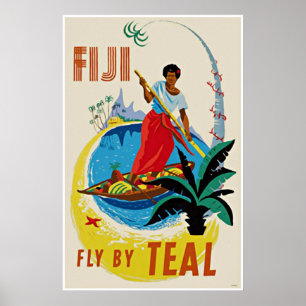 Póster Viajes de época Poster Oceanic Fiji