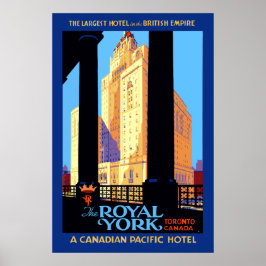 Póster Viajes de época Royal York Hotel Toronto Canadá