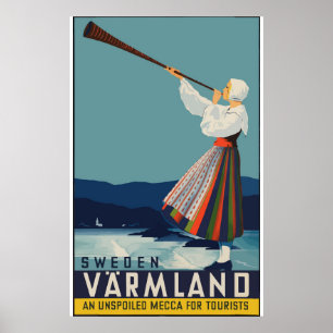 Póster Viajes de época Suecia