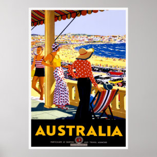 Póster Viajes de época Sydney Australia