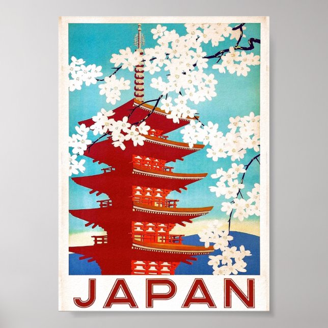 Póster Viajes de Japón (Frente)