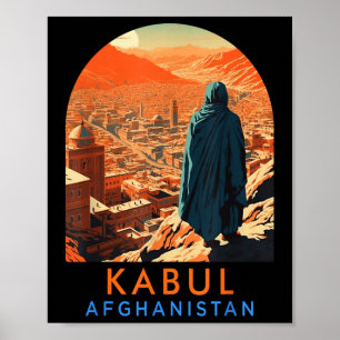 Póster Viajes de Kabul Explorando vacaciones de verano Ka