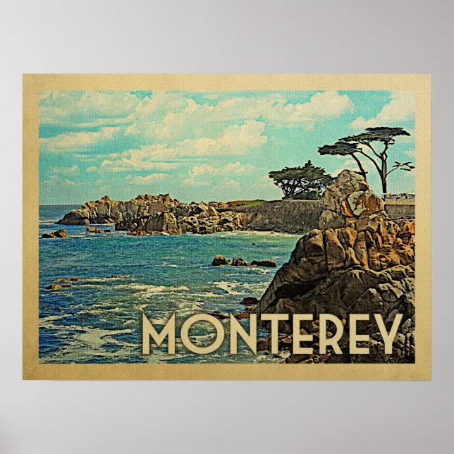 Póster Viajes de la época de Monterey California (Frente)