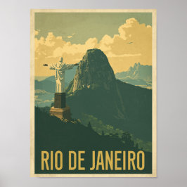 Póster Viajes de la Vieja Río de Janeiro