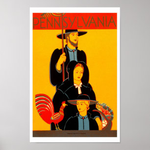 Póster Viajes de la Vintage de Pennsylvania