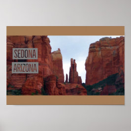 Póster Viajes de las montañas de Sedona Arizona