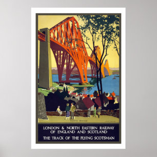 Póster Viajes de Londres a Escocia
