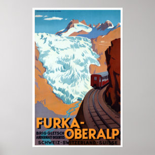 Póster Viajes de los Alpes Suiza