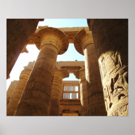 Póster Viajes de los jeroglíficos del Templo Karnak en el