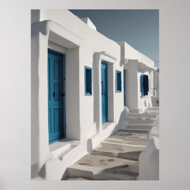 Póster Viajes de Mykonos Grecia (Frente)