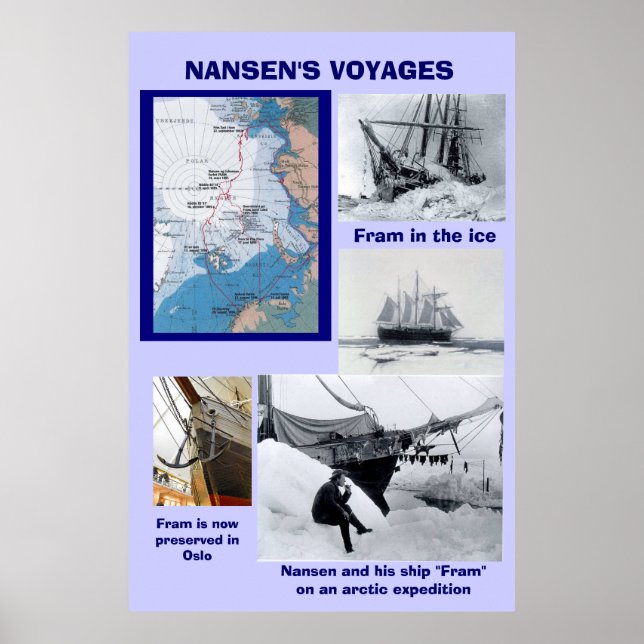 Póster Viajes de Nansen, Fram (Frente)