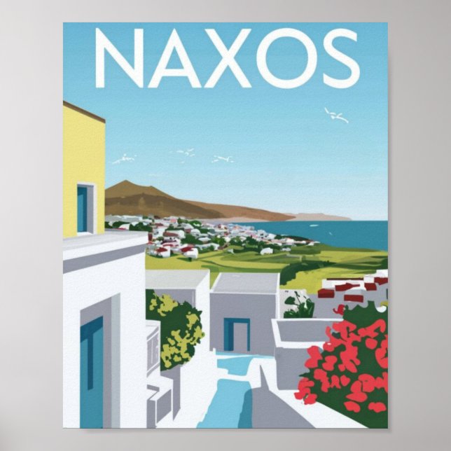 Póster Viajes de Naxos Grecia (Frente)