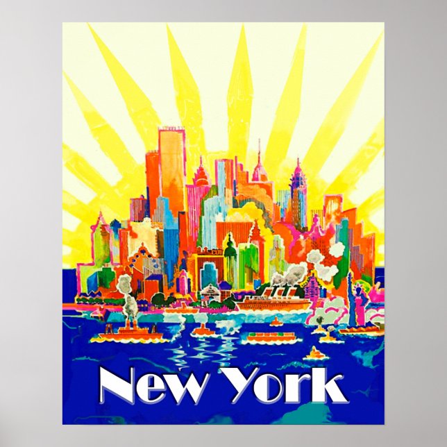 Póster Viajes de Nueva York (Frente)