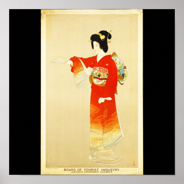 Póster Viajes de poster-Vintage-Japón (Frente)