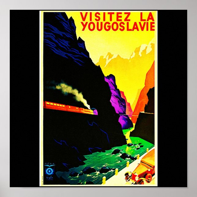 Póster Viajes de poster-Vintage-Yugoslavia (Frente)