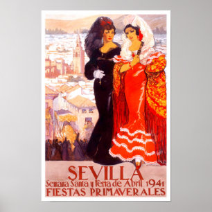 Póster Viajes de Sevilla España 1941