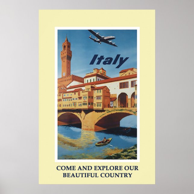 Póster Viajes de turismo italiano en Italia (Frente)