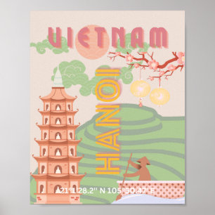 Póster Viajes de Vietnam, cosecha
