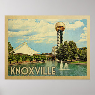 Póster Viajes de Vintage de Knoxville Tennessee