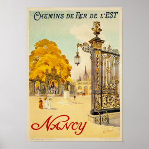 Póster Viajes de vintage - Nancy - Francia