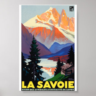 Póster Viajes de Vintage - Savoy - La Savoie Francia