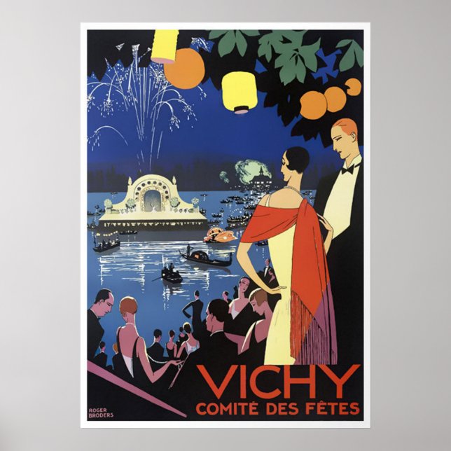 Póster Viajes de vintage - Vichy - Poster de Francia (Frente)