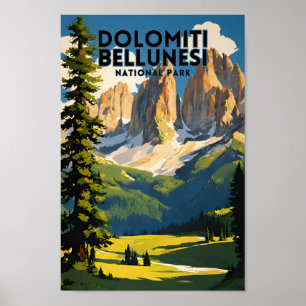 Póster Viajes del parque nacional Dolomiti Bellunesi