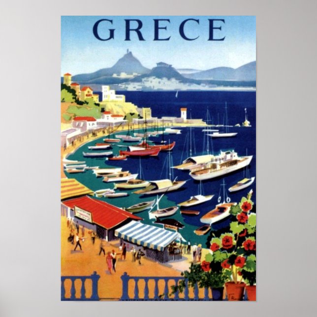 Póster Viajes en Atenas Grecia (Frente)