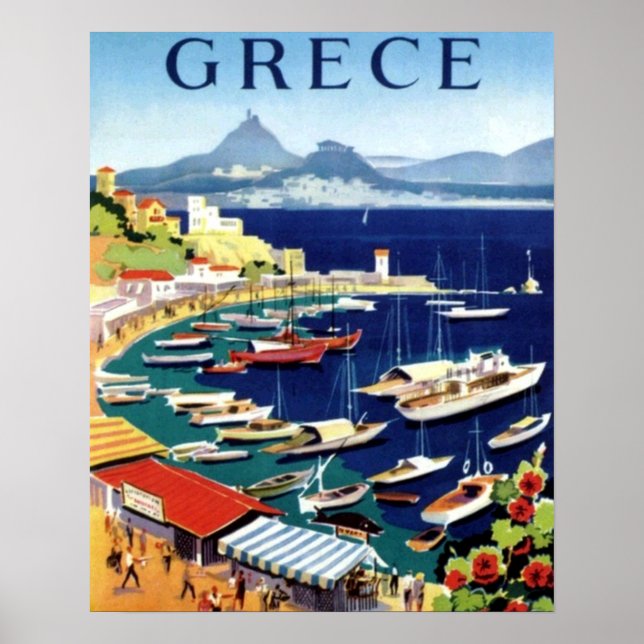 Póster Viajes en Atenas Grecia (Frente)