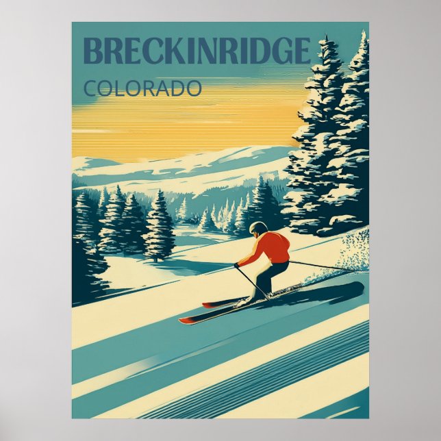 Póster Viajes en Breckenridge Colorado (Frente)