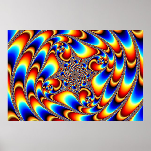 Póster Viajes espaciales - Fractal (Frente)